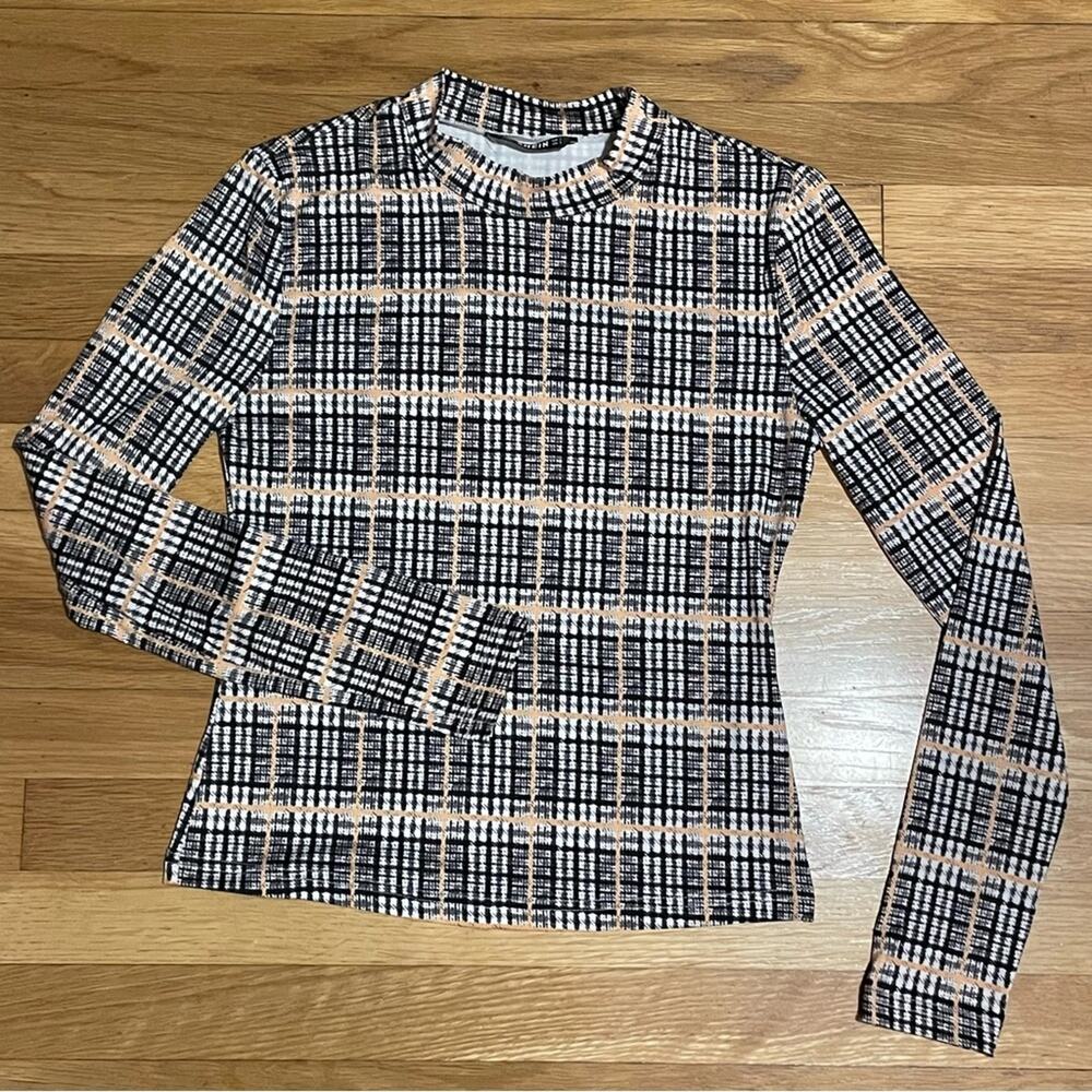 3/$24 || Shein Long Sleeve Plaid Print Top - Size S